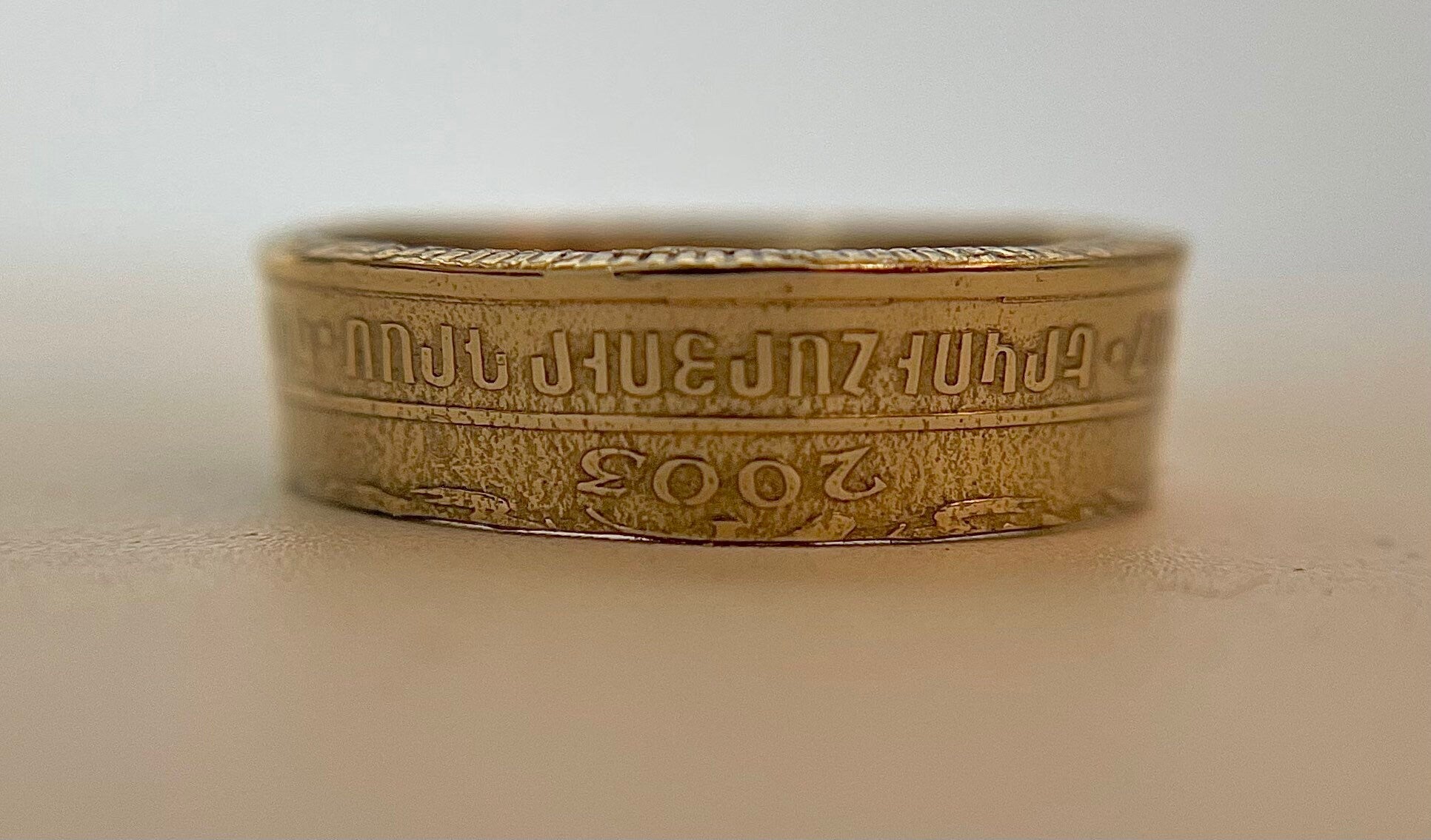 Armenian Ring, Armenia Yerevan Coin Ring, 200 Dram, Yerevan Jewelry