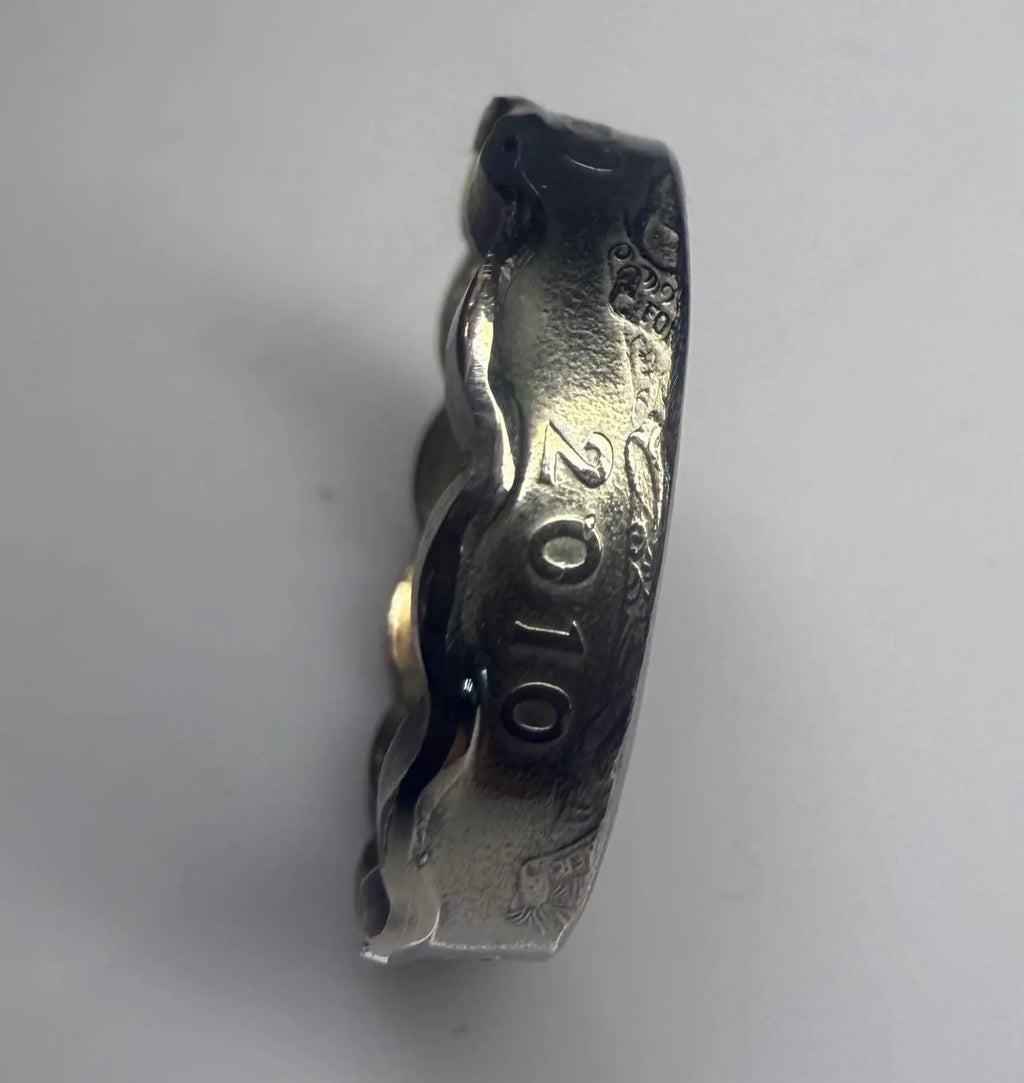 Bahamas Coin Ring | Steel Mens Caribbean Island Band