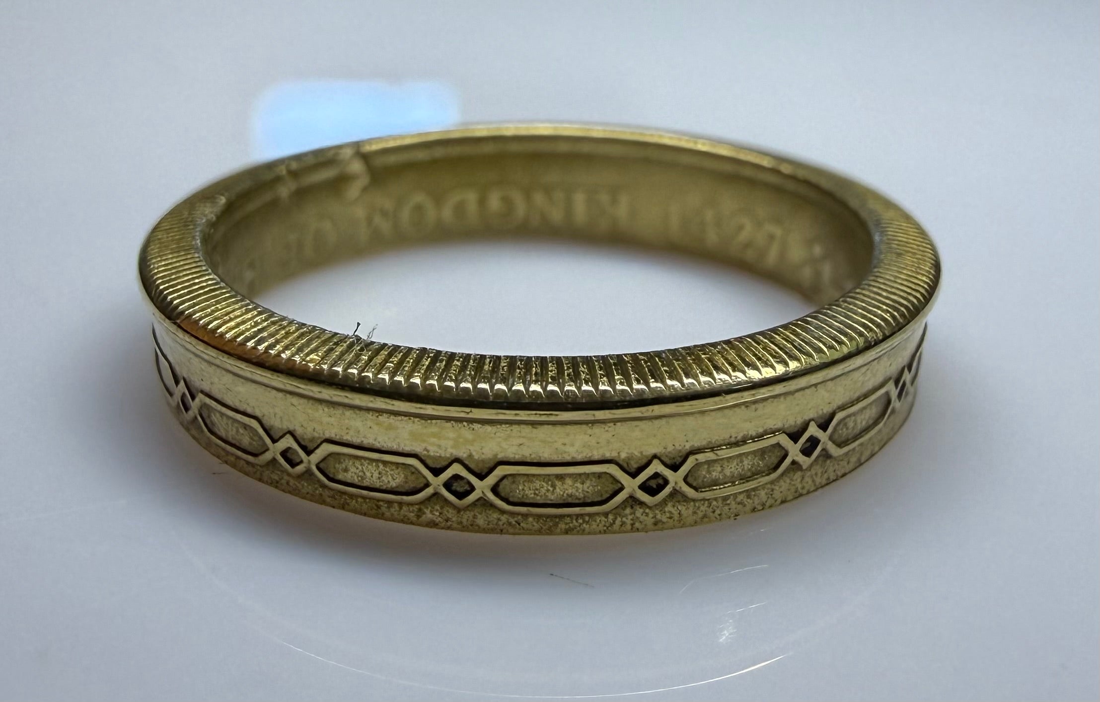 Bahrain Ring, Bahraini Coin Ring, Geometric Design