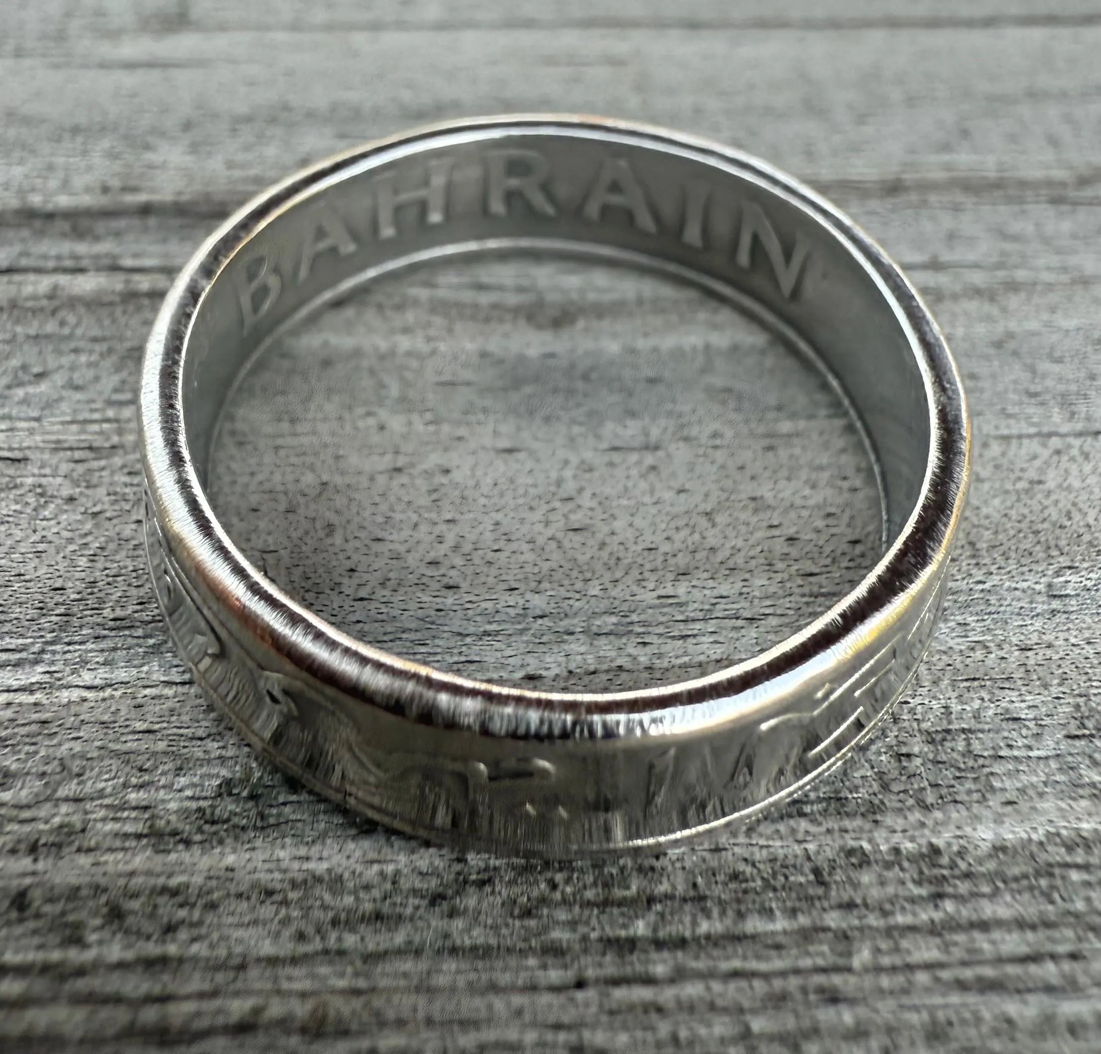 Bahrain Ring, Bahraini Coin Ring, Bahrein Manama Jewelry Hand Made, Persian Gulf Ring, Dilmun Band,  Middle East Arabic Jewelry