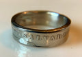 El Salvador Ring, Salvadoran Coin Ring: Vintage Guanacos 20 Centavos, Steel