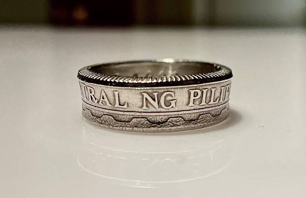 Filipino Vintage Ring | Philippines Peso Coin Ring Band Asian Hand Made Jewelry | Filipino Ring | Antique Pinoy Rings