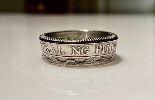 Filipino Vintage Ring | Philippines Peso Coin Ring Band Asian Hand Made Jewelry | Filipino Ring | Antique Pinoy Rings