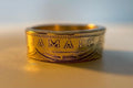 Jamaica Ring | Jamaican Vintage Hand Made Coin Ring | 1940s Brass Ring | Handmade Jewelry | Antique Gift from Jamaica | Kingston Band Ring