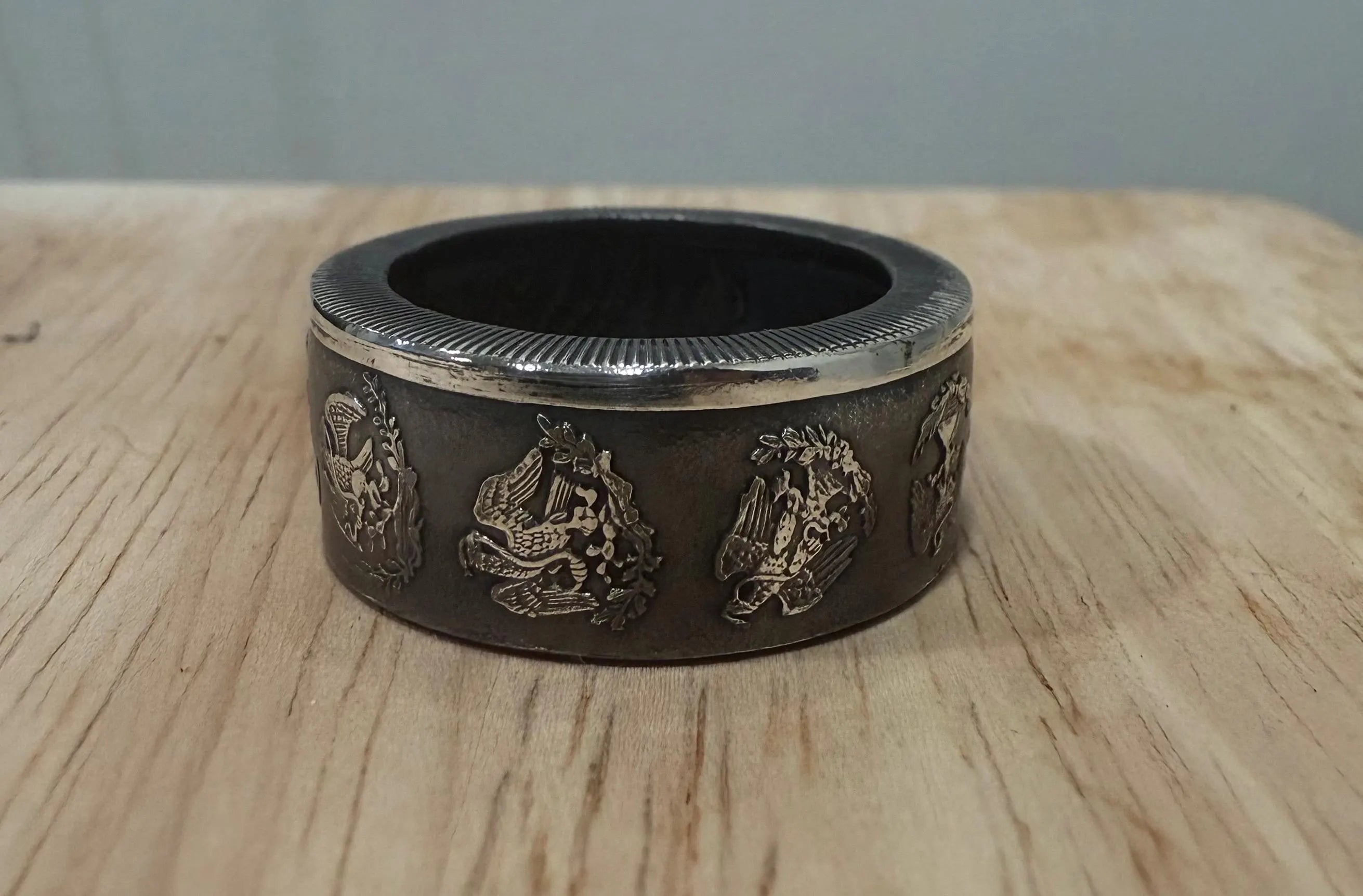 Silver Mexican Ring, Vintage Ring | Mexican Coin Ring Band Eagle | Gift From Mexico | Anillo Mexicano (Libertad)