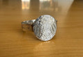 Sterling German Empire Silver Eagle Coin Ring: Prussian Signet